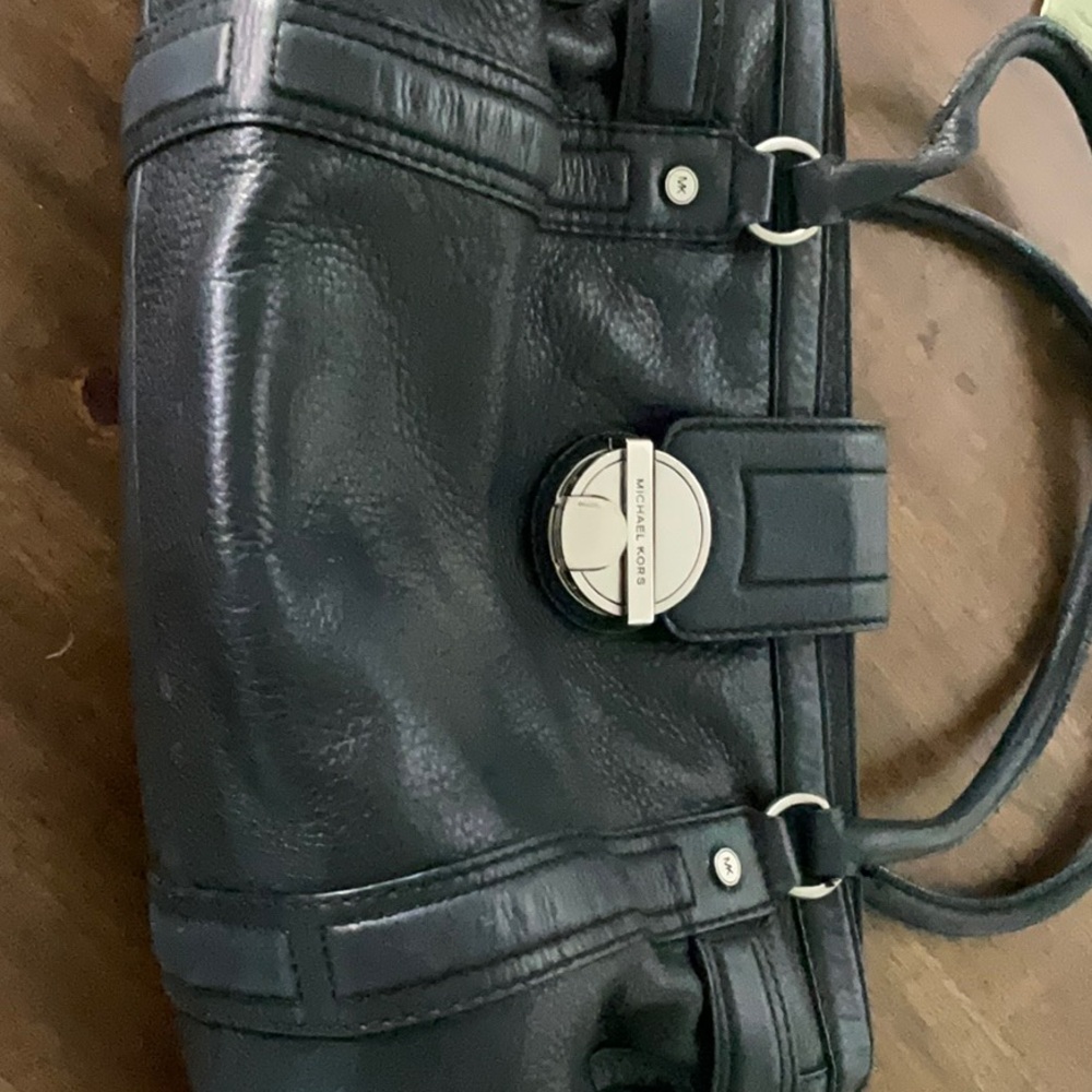 Michael Kors black leather doctor bag, gently used